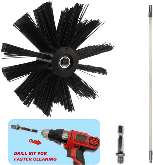 Dryer Vent Cleaner Kit, 20ft Flexible Lint Brush with Drill Attachment for Fast Cleaning