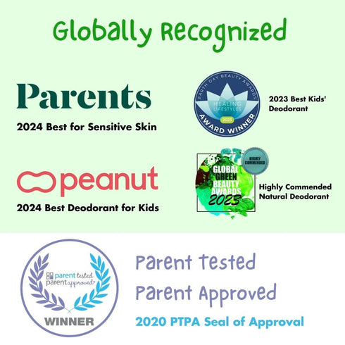 MONA 100% Natural Deodorant for Kids, No Baking Soda or Aluminum, Hypoallergenic & Vegan, HONEYDEW 1.76 Oz
