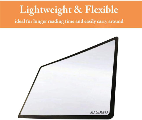 MAGDEPO 2 Pack Magnifying Sheet, 3X PVC Page Magnifier B6 Size with 2 Card Size Magnifier Lens