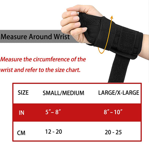 NuCamper Wrist Brace for Carpal Tunnel - Night Wrist Sleep Support Splints with Compression Sleeve, Adjustable Straps