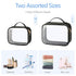 PACKISM Clear Makeup Bags - TSA Approved Large Opening Toiletry Bag, Black Travel Essentials