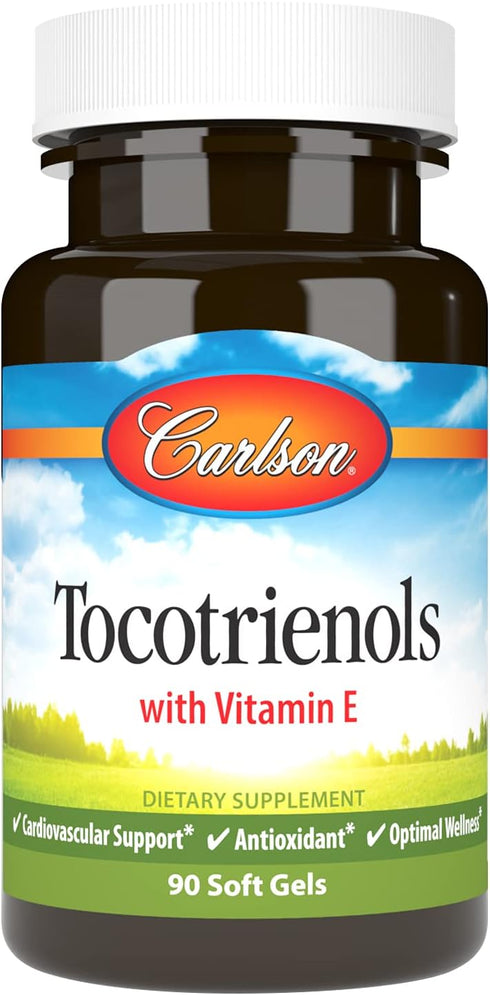 Carlson Tocotrienols, 40 mg, with Natural-Source Vitamin E, Sustainably Sourced, 90 Softgels