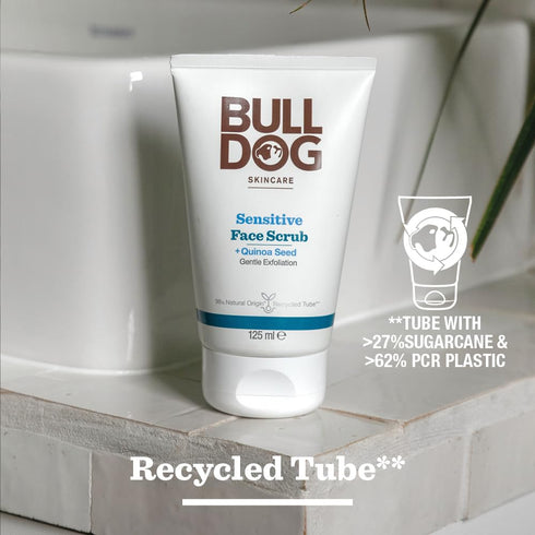 Bulldog Skincare Sensitive Face Scrub for Men, 125 ml