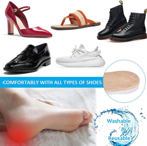 JUMPOW Heel Lifts Inserts Insole - 2 Pack, Adjustable 3 Layers Height Increase Insole for Leg Length Discrepancy, Heel