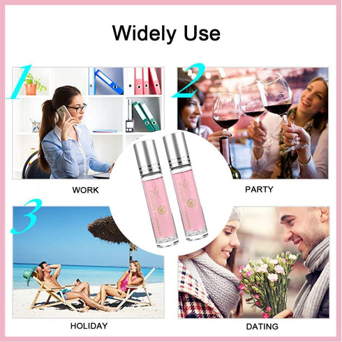 Women Pheromone Perfume Oil - Long-lasting Roll-on Fragrance to Attract Men (Pack of 2)