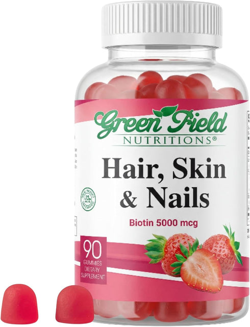 Greenfield Nutritions - Halal Biotin Gummies Vitamin for Hair, Skin and Nails,