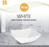 R-kay 6 Pack Square Plastic Serving Bowls, 16 Oz Disposable Heavy Duty White Bowls for Weddings, Catering