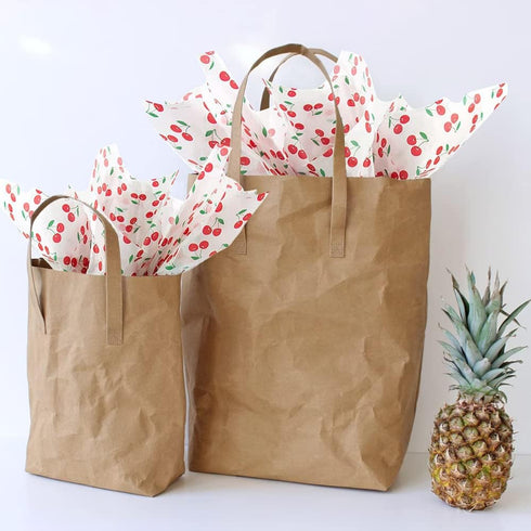 60 Sheet Cherry Tissue Paper 28 * 20 Inch Summer Fruit Design for Gift Wrapping and DIY Crafts Decorations