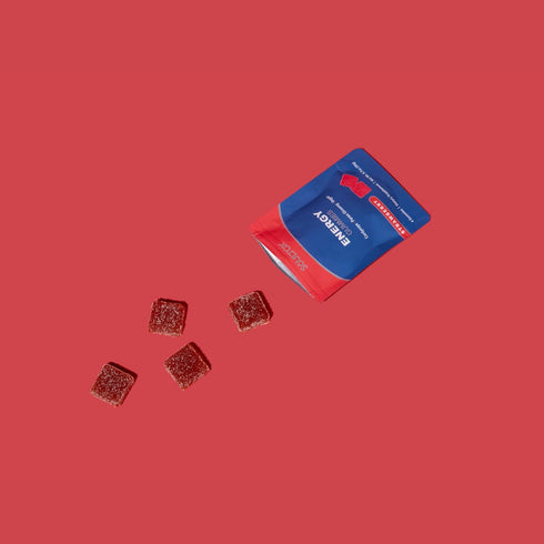 Soultox Energy Mushroom Gummies Strawberry, Vegan Formula with Ginseng, Boosts Energy and Cognitive Function