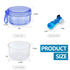 No Leak Partial Denture Case, Retainer Bath Box with Strainer Basket and Brush, Transparent Blue for False Teeth
