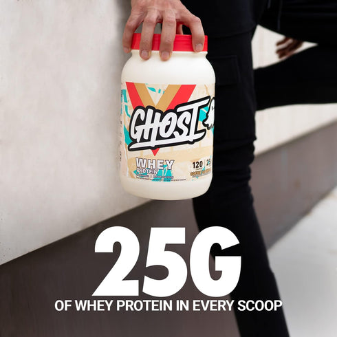 Ghost Whey Protein Powder, Coffee Ice Cream - 2LB Tub, 25G Protein - Flavored Isolate & Hydrolyzed Blend