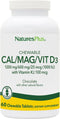 NaturesPlus Cal/Mag/VIT D3 with Vitamin K2, 60 Chewable Tablets, Chocolate Flavor