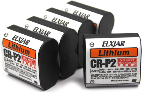 hflexgrad (5-Pack) 6V 1500mAh CR-P2 223A 2CR-P2 EL223AP DL223A Lithium Photo Battery Replacement for Cameras and Flash