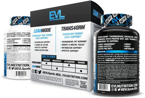 EVL Weight Loss Support Stack - Thermogenic Fat Burner Pills with Green Coffee Bean Extract & Forskolin
