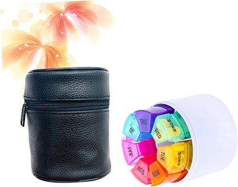 VALICLUD Medication Organizer Travel Pill Box Day Weekly Sections Portable Medicine Holder