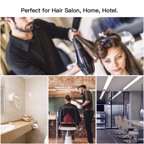 Spiral Blower Stand Spring Wall Mounting Hair Dryer Rack Stainless Steel Holder for Home Salon
