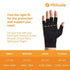 Infused Copper Pair of Compression Gloves, Half Finger for Arthritis, Swelling, Joint and Hand Pain Relief