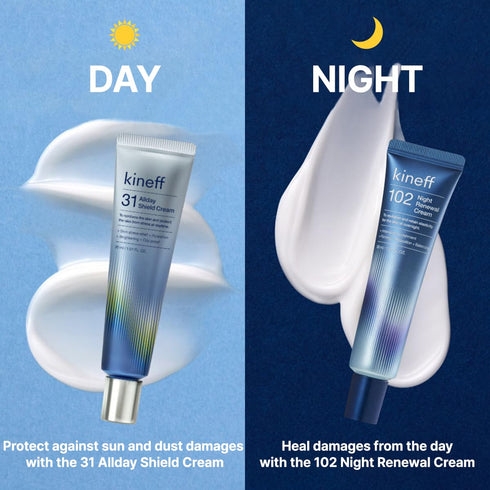 Dermacycle Program All-day & Night 2-Pack Cream for Face, 31 All-Day Shield & 102 Night Renewal Cream