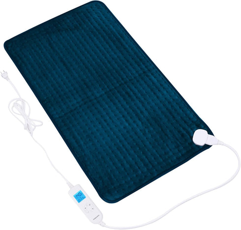 Ruqiji 17''x33'' XXXL King Size Heating Pad, Fast-Heating with 10 Temperature Settings for Pain Relief