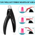 MORGLES Acrylic Nail Clipper with Magnets, Magnet Nail Cutters for Fake Tips with Length Measurement, Black