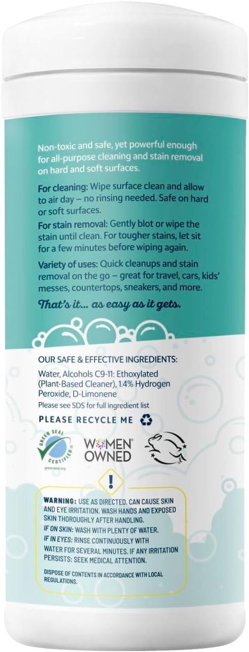 MOMREMEDY Hydrogen Peroxide Cleaning Wipes | All Purpose Cleaner and Stain Remover | Multipurpose for Home, Kitchen
