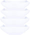 PLASTICPRO 128 Ounce Square Disposable Serving Bowls, Extra Large Plastic Elegant White Pack of 4 for Party Snack