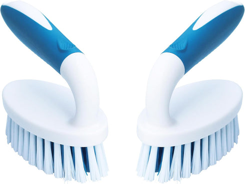PHYEX Scrub Brush - 2 Pack Household Cleaning Brushes with Stiff Bristles for Carpet, Shower, Kitchen
