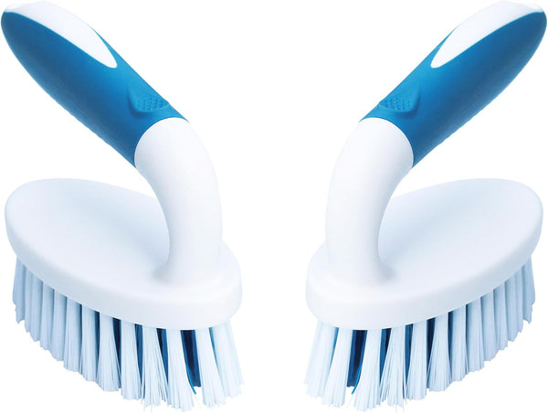 PHYEX Scrub Brush - 2 Pack Household Cleaning Brushes with Stiff Bristles for Carpet, Shower, Kitchen