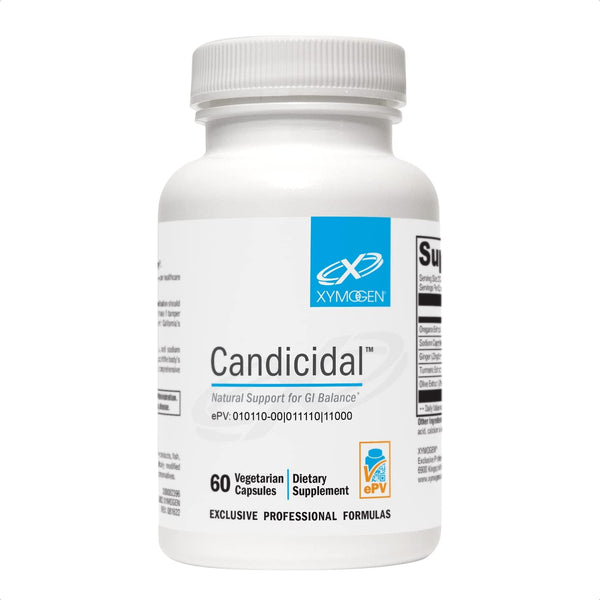 XYMOGEN Candicidal, Natural Support for Healthy Microbial Balance and GI Health, 60 Capsules with Oregano Extract