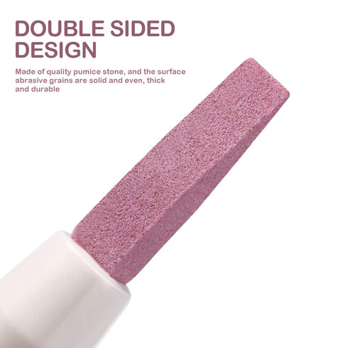 Pumice Stone Nail File - Double-Headed Nail Polishing Pen Stick, Cuticle Remover for Beauty Care