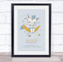 The Card Zoo New Baby Birth Details New-Born Christening Nursery Cat Moon Keepsake Gift Print