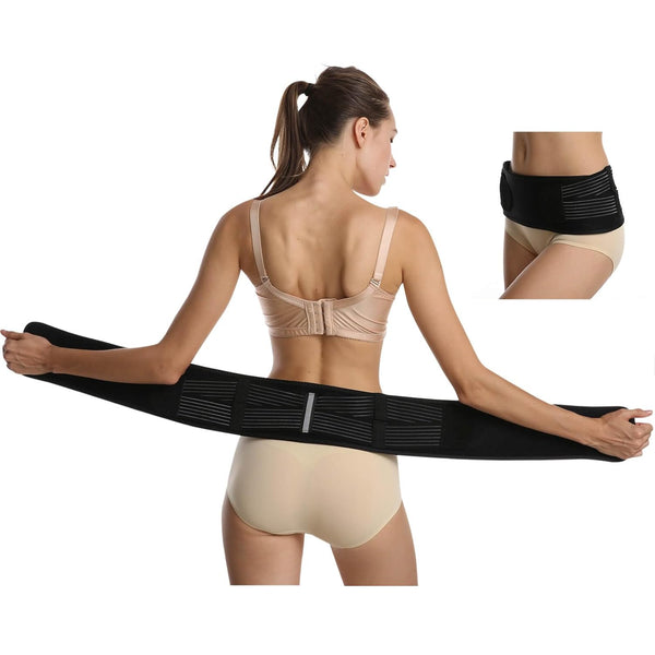 SUNFATT Sacroiliac SI Joint Hip Belt, Plus-Size Back Support for Women, 55" Lower Back Brace for Pain Relief