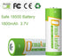 18500 Rechargeable Battery, IMR 18500 1600mAh 3.7V Li-ion with Button Top for Flashlight, Solar Garden Light