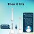 Replacement Brush Heads for Waterpik Sonic Fusion 2.0, 3 Count, Compact, White, Soft Bristles