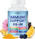 8 in 1 Immune Support Booster Supplement with Echinacea, Vitamin C and Zinc 50mg, Vitamin D 5000 IU, Turmeric Curcumin