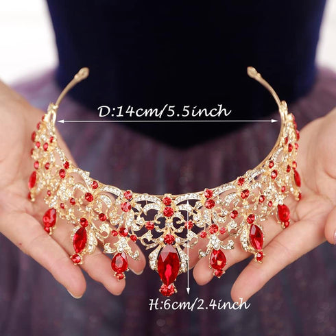 Tiara and Crown for Women Girls, Crystal Headbands Hair Accessories for Birthday Bride Wedding