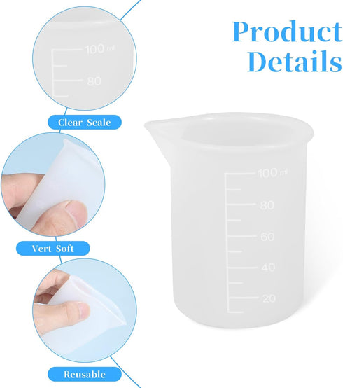Vin Beauty 2Pcs Silicone Laundry Detergent Cup, Laundry Detergent Measuring Cup, Silicone Dispenser Cups Reusable