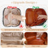 Large Capacity Travel Cosmetic Bag, Plaid Checkered Makeup Bag, Portable Leather Waterproof Skincare Bag