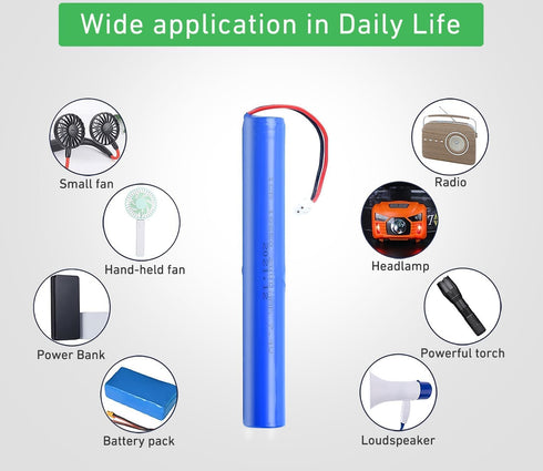 Moriyuan Home 7.4 2000mAh Pack 2.54/2P Volt Li-ion Rechargeable Battery with Wire and JST-XH Plug for DIY Electronics