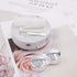 Honbay Fashion Marble Contact Lens Case - Portable Kit with Mirror (Round) (Silver)