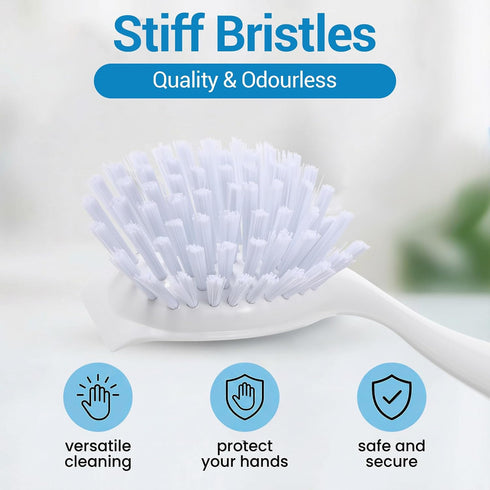 Meyeyaia 20pcs 11 Inch Blue Kitchen Dish Brush Bulk with Anti Slip Handle, Kitchen Bcrub Brush & Dish Brushes