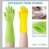 Rubber-Gloves Dishwashing Gloves for Cleaning, 2 Pairs Long Household Cleaning Gloves for Washing Dishes