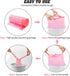 4 Gallon Drawstring Trash Bags, 120 Counts, 6 Rolls for Office, Bathroom, Kitchen, Pink