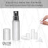 L'AUTRE PEAU Refillable Perfume & Cologne Fine Mist Atomizers, Portable Travel Size - 4 Pc Pack of 5ml (Silver)