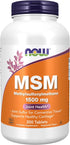NOW Supplements MSM (Methylsulfonylmethane) 1,500 mg, 200 Tablets