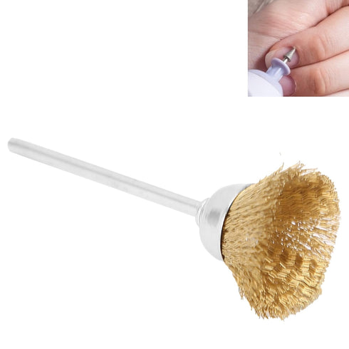 Nail Drill Bit Set, Brass Wire Cleaning Brushes, Polishing Head Cleaner for Nail Drill Machine, Manicure Pedicure Tools