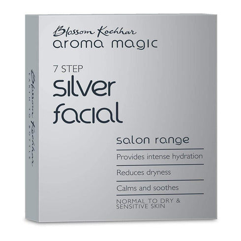 Silver Facial Kit, 7 in 1 Natural Face Set for Women with Aloe Vera Extract, Cleansing & Moisturizing
