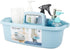 Large Portable Cleaning Supplies Caddy, Shower Basket Organizer with Handle, Plastic Bucket for Bathroom, Blue