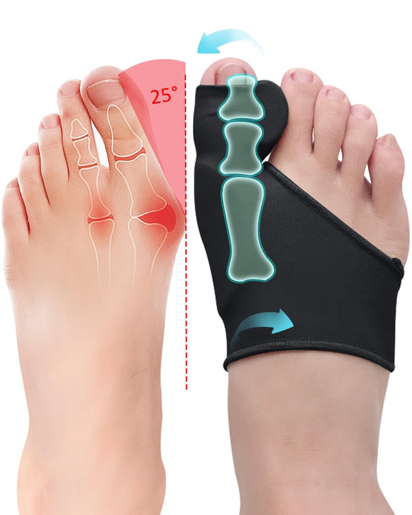 2 Pcs Bunion Corrector for Women Men, Breathable Bunion Correction Socks with Built-in Gel Pad