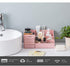 Simbuy Pink Makeup Organizer for Vanity— Bathroom Countertop Cosmetics Organizer with Drawers for Lipstick and Jewelry
